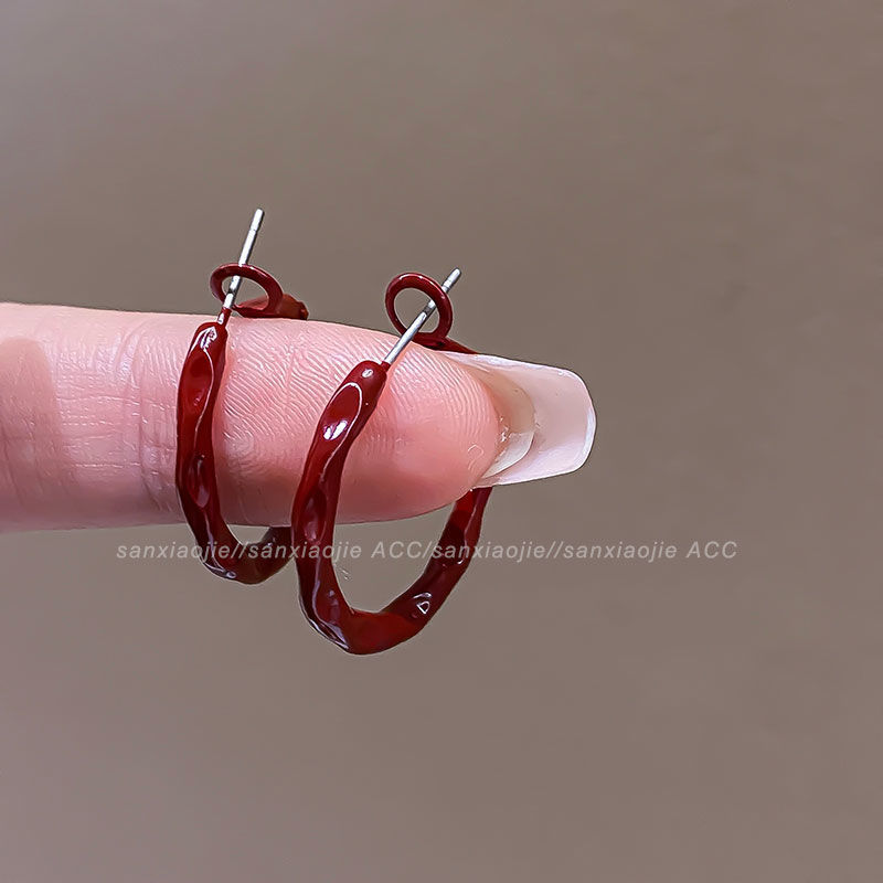 Korean niche ins high-end matte circle ear rings for women, light luxury, individual fashion, exquisite and versatile earrings and earrings Application Scenario