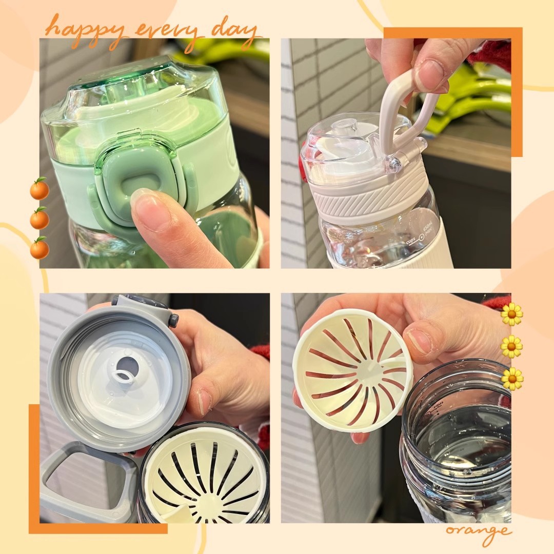 2025 New model water cup, a portable plastic tea cup for school use with tea and water separation, suitable for boys, girls and children's sports Application Scenario