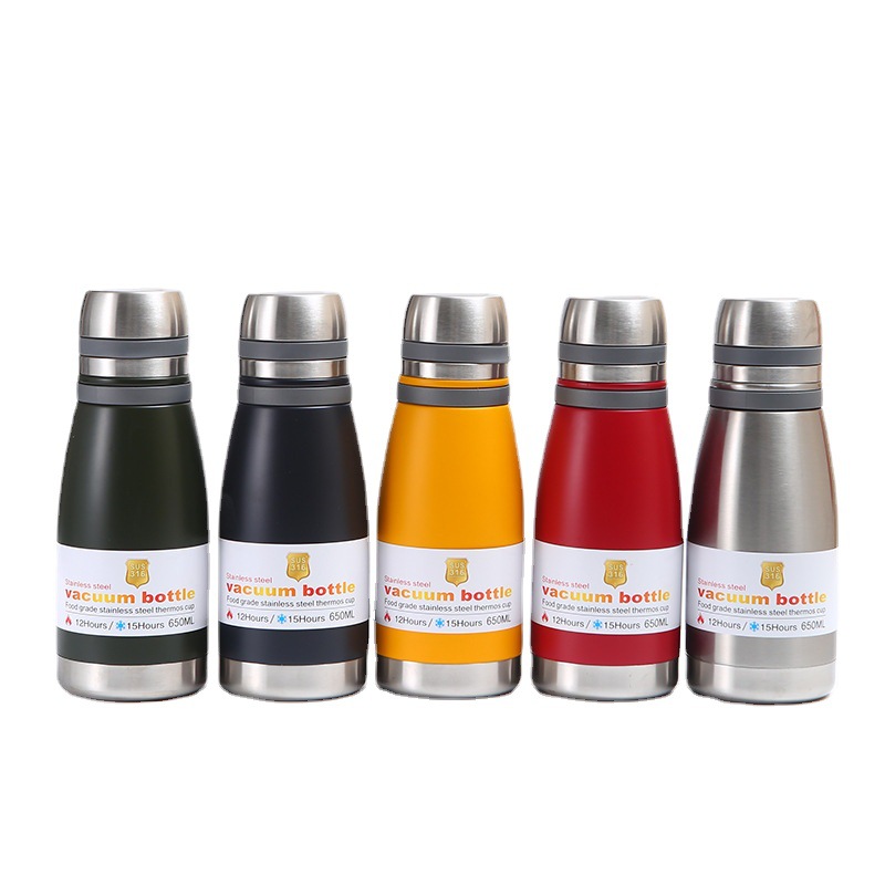 New cross-border 316 stainless steel vacuum cola bottle, outdoor sports portable and simple hand-held all-steel kettle, insulated cup Item Picture