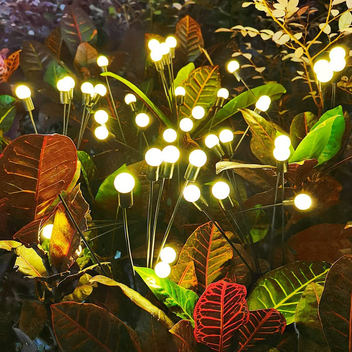Solar firefly lights, outdoor solar lawn lights, starburst swing lights, decorative lights, solar lawn lights Specification drawing