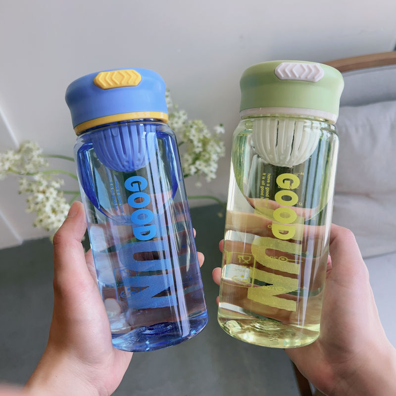 Simple sports water cup, female summer portable large-capacity fitness cup, male student high appearance level plastic cup with tea strout Specification drawing