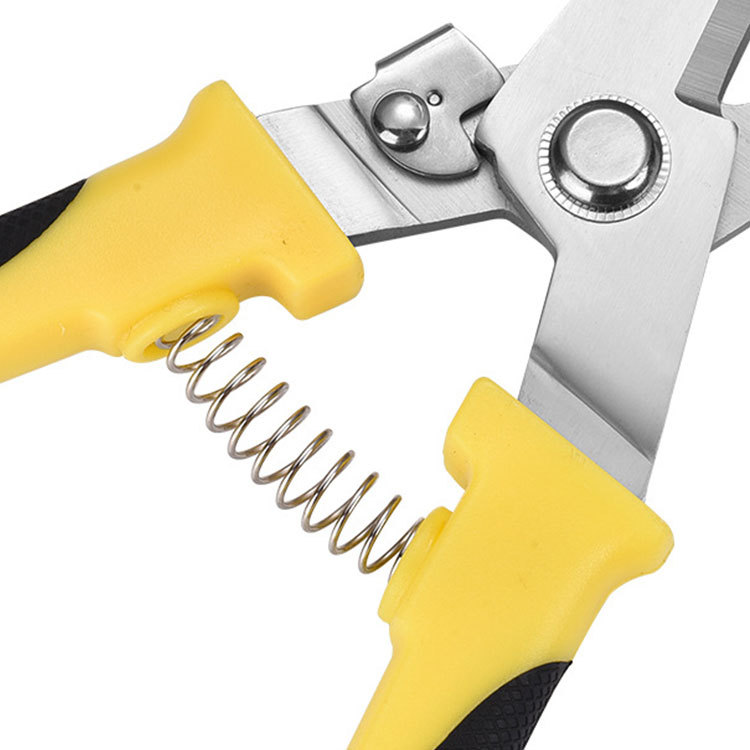 Wholesale of industrial-grade iron mesh gold-plated aviation shears, cutters, manual straight head stainless steel iron shears Application Scenario