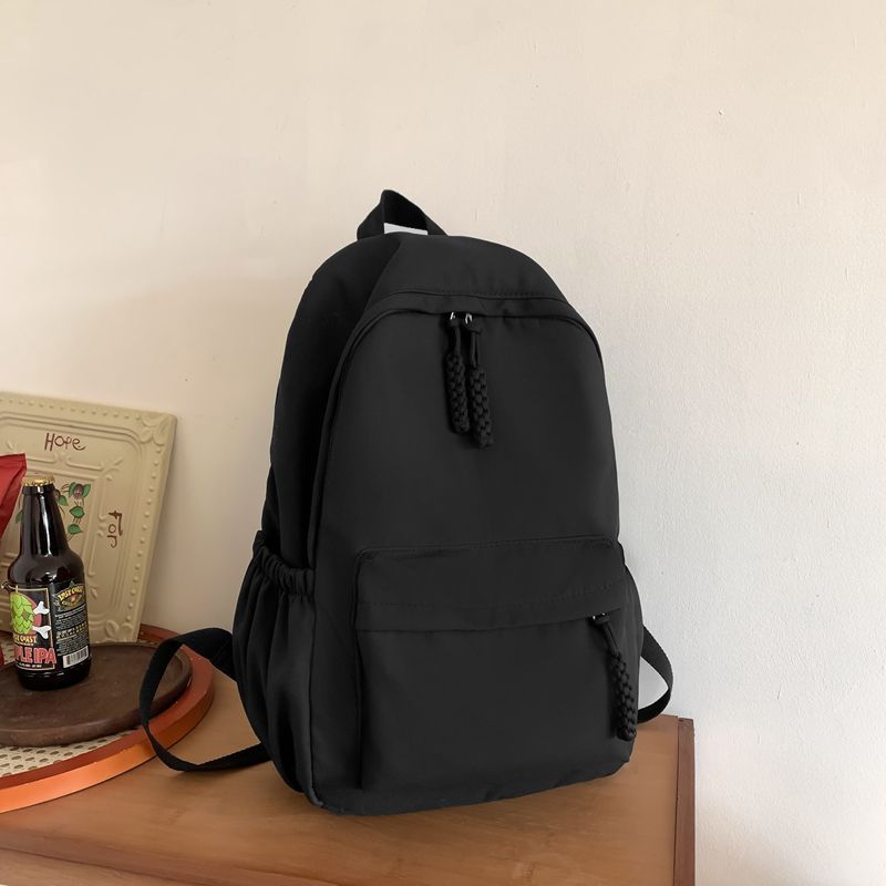 Large-capacity casual schoolbag for college students, ins Korean version, solid color backpack for middle and high school students, simple and versatile backpack undefined
