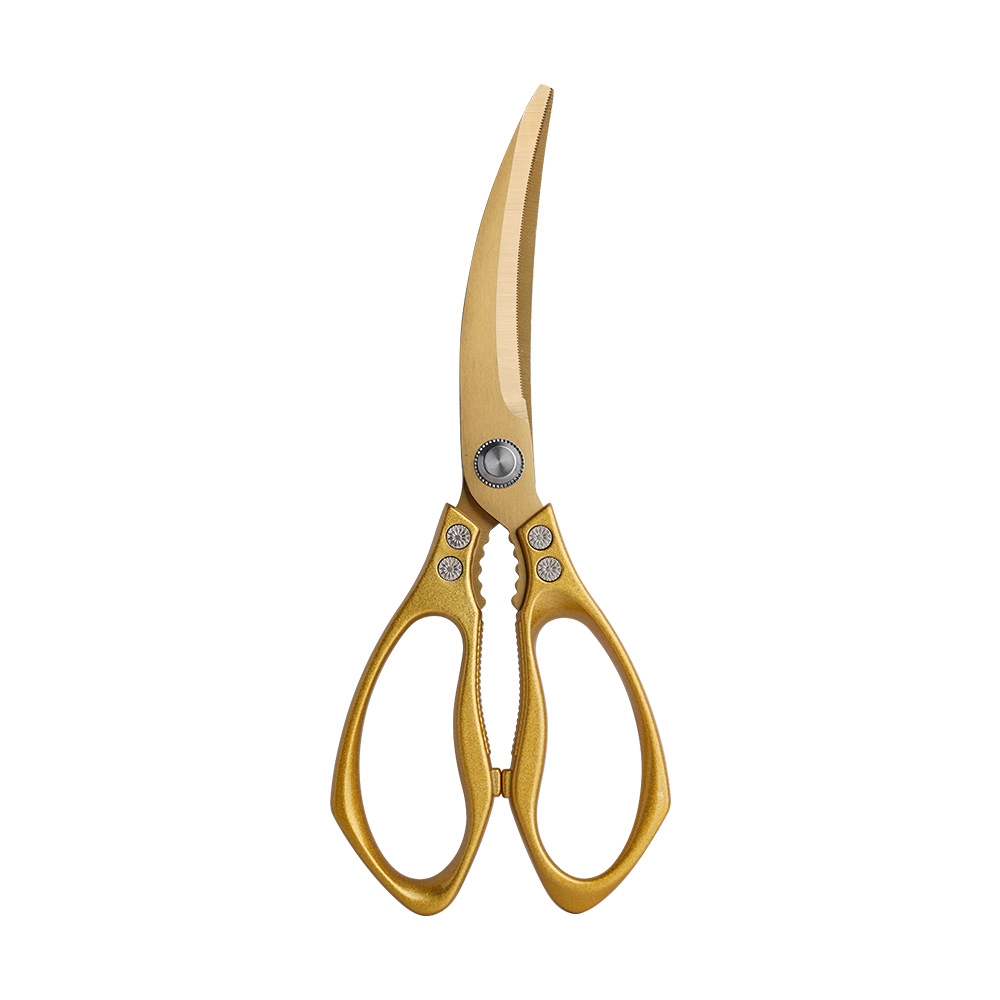Multi-functional Korean-style barbecue scissors, lengthened and thickened stainless steel kitchen scissors, chicken and steak scissors, special scissors for barbecue Item Picture