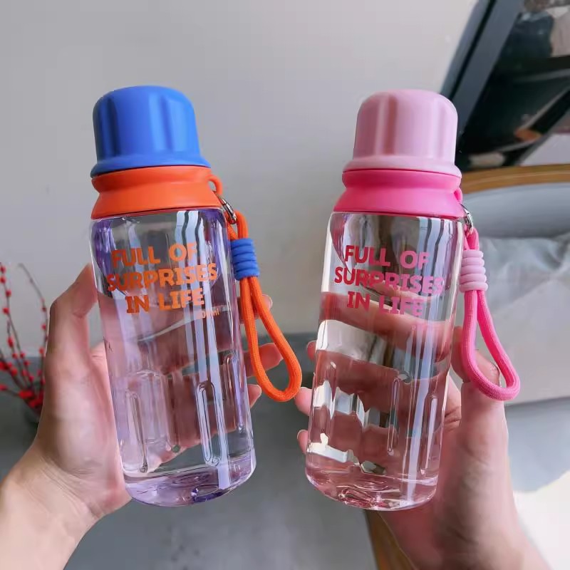 A large-capacity, simple Korean version of ins portable summer plastic space cup for both male and female students that is durable and can withstand drops details Picture