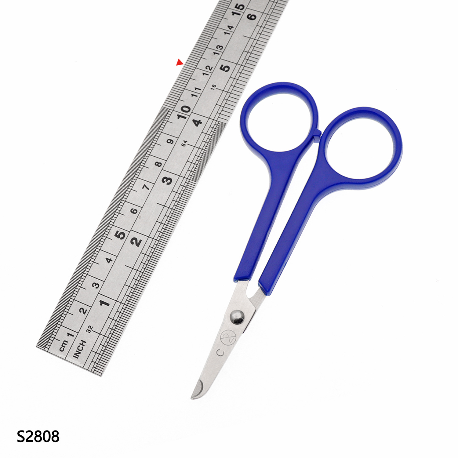 Manufacturer's in-stock stainless steel plastic handle thread removal scissors, stainless steel gauze scissors, medical bandage scissors full figure