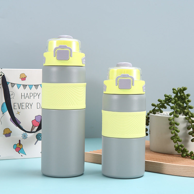 New 316 stainless steel insulated cup, high appearance level, simple and portable, bouncy cup, large-capacity straw cup for both boys and girls Specification drawing