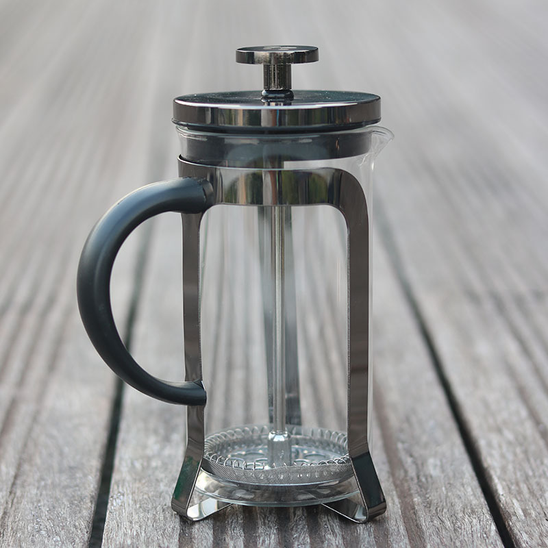 Custom-made electroplated stainless steel French press, Amazon coffee pot, glass tea brewer, portable milk whisker, hand-brewed pot for home use full figure