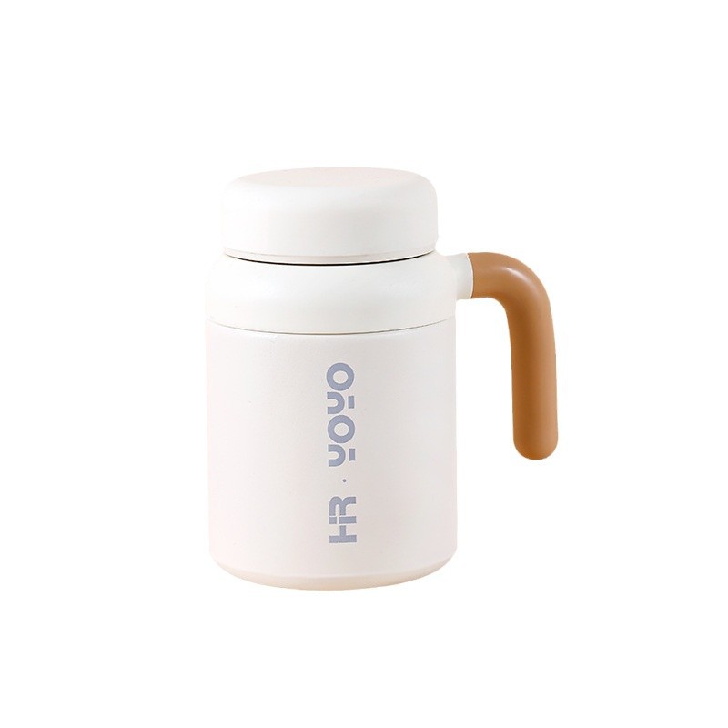 New simple and large-capacity portable thermos, 316 stainless steel thermos cup, tea-water separation gift water cup Item Picture