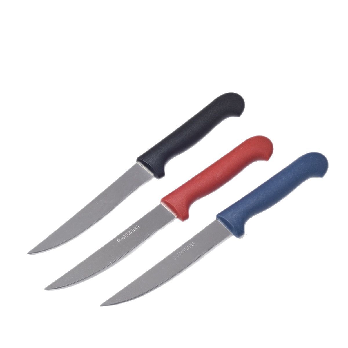 Yangjiang factory direct sales stainless steel steak knives, mixed color fat handle meat cutters, foreign trade knives for steak Item Picture