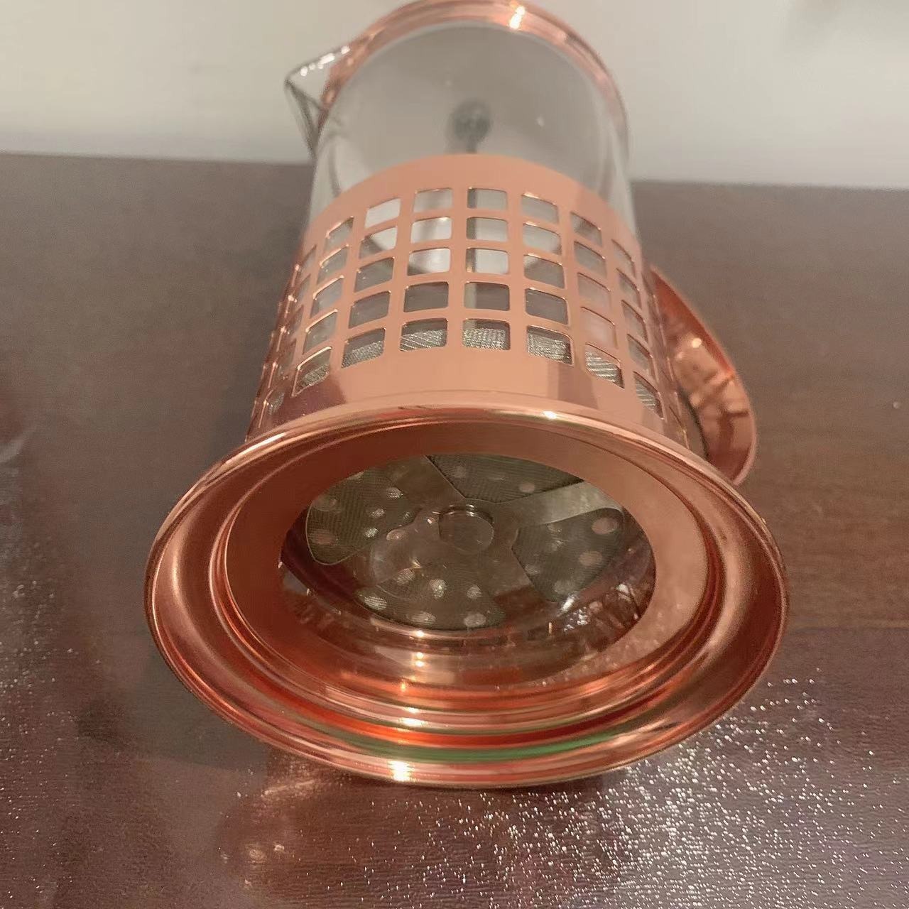 French coffee pot, stainless steel rose gold filter, household coffee pot wholesale, milk mixer, hand-brewed coffee, heat-resistant Application Scenario