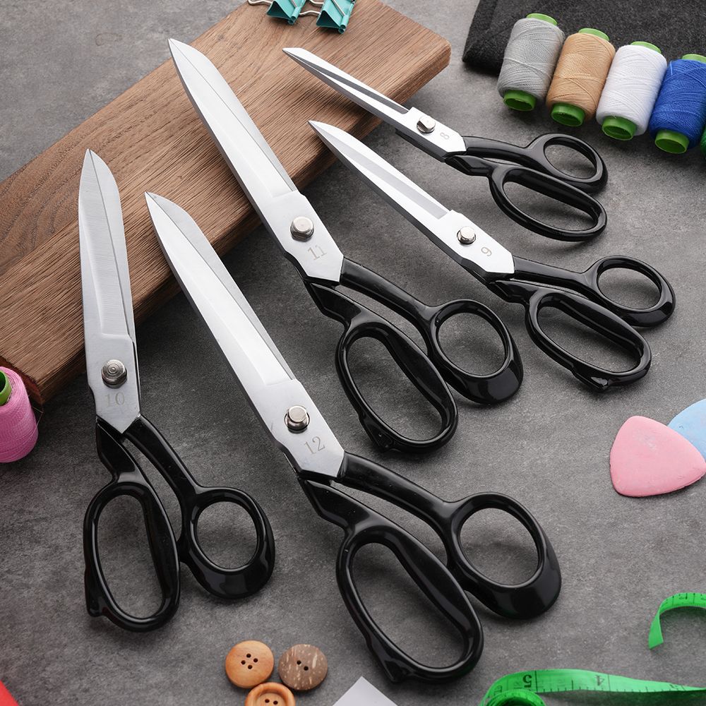 Lin Taizuo thickened tailor scissors, powerful support for cutting clothes and fabric scissors, large handle, labor-saving stainless steel sewing scissors full figure