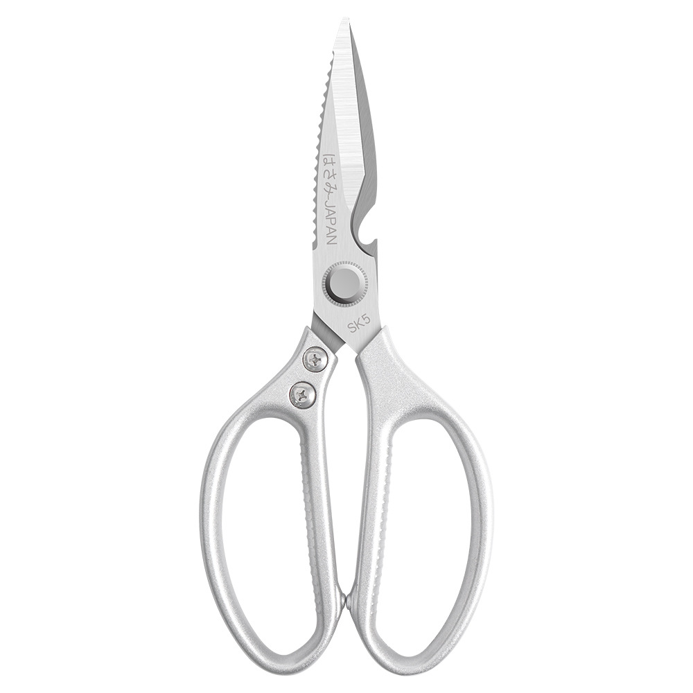 Lin Tai's aluminum alloy kitchen scissors, powerful large household scissors, for cutting bones, opening bottles, and scaling fish, multi-functional street scissors Item Picture