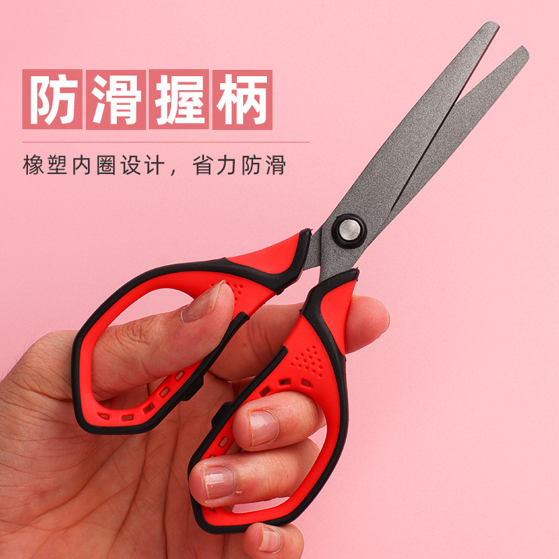 ins Teflon anti-stick office scissors wholesale, anti-slip art students DIY stationery, anti-stick and anti-rust household scissors details Picture