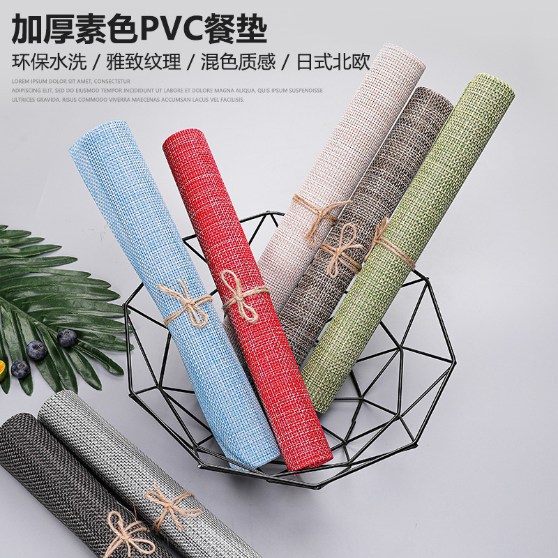 Eco-friendly PVC placemats, diagonal single and double frame Western placemats, European light luxury heat insulation MATS, table MATS and bowl MATS, quick-drying and easy to wash full figure