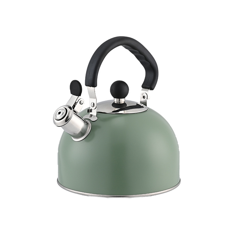 2.5-liter stainless steel whistling kettle, flat-bottomed large-capacity whistling kettle, boiling kettle, induction cooker, cross-border boiling kettle Item Picture