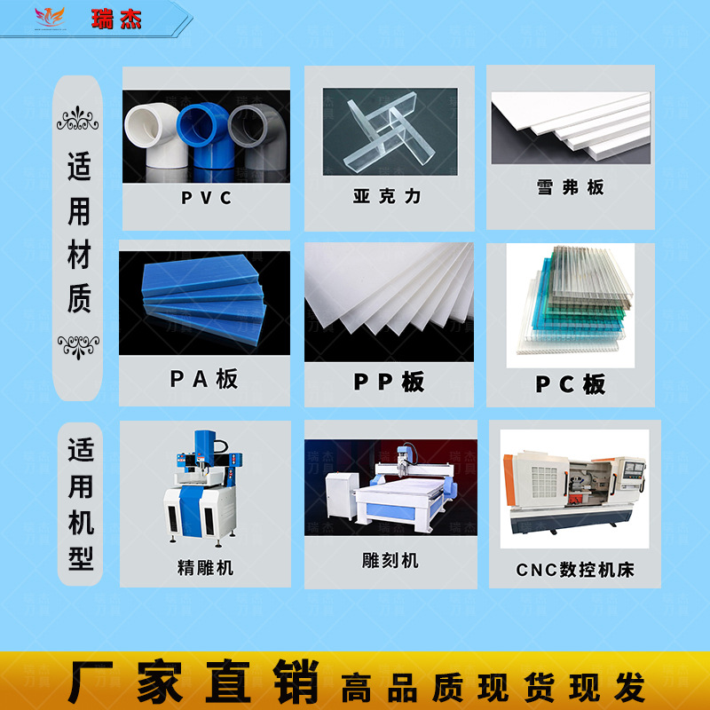 Acrylic PVC dedicated single-edge helical milling cutter, hard alloy CNC tool, 3.175 engraving machine milling tool Application Scenario