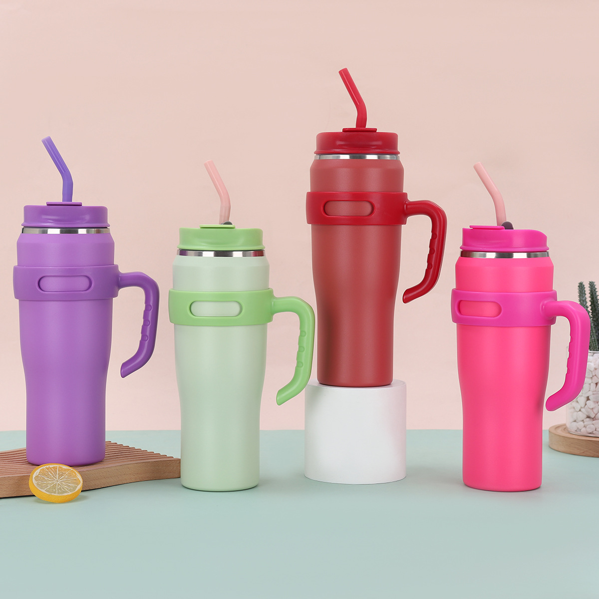 New large-capacity 304 stainless steel vacuum portable 40oz handle car insulated cup for men and women, office coffee cup details Picture