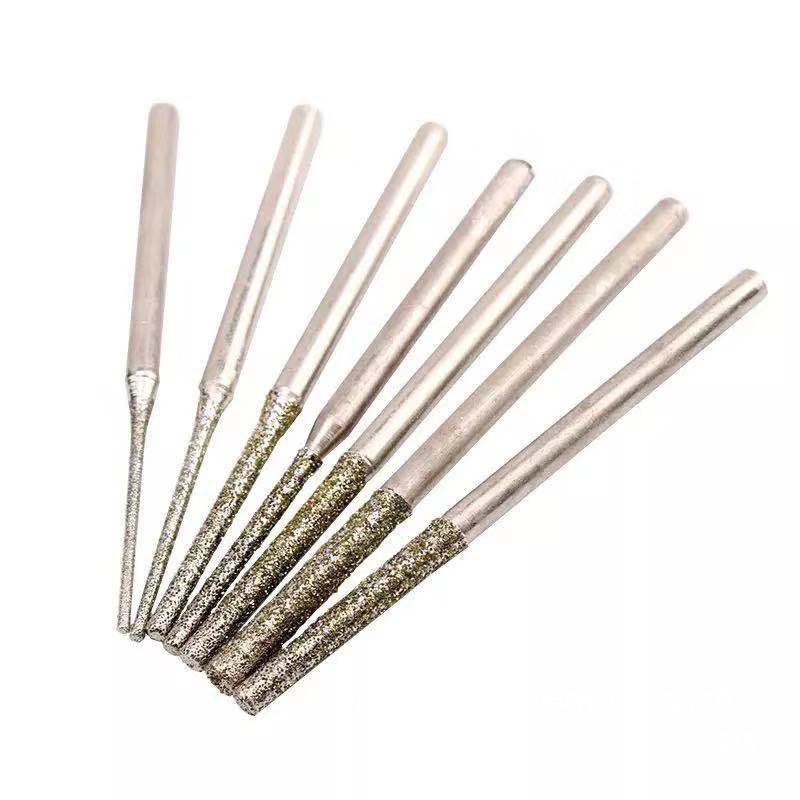Extended jade drilling needle A, high-hardness jadeite agate drilling tool, diamond sand drilling bit, jade carving grinding head Item Picture