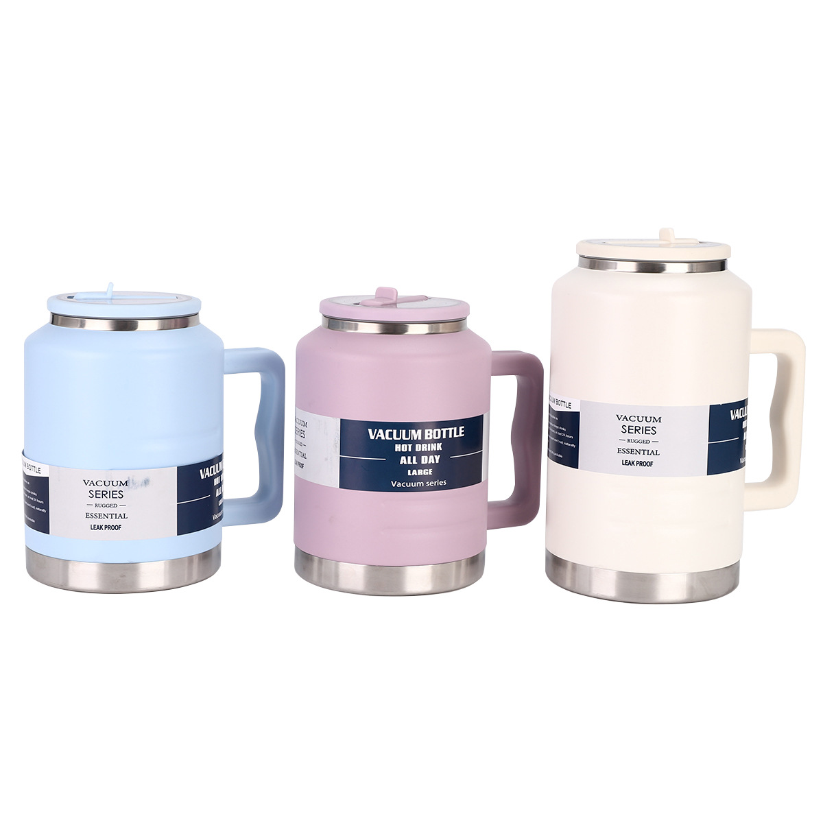 304 stainless steel vacuum straw insulated cup, large-capacity handle, ton ton bucket, outdoor portable double-layer sports water bottle Application Scenario