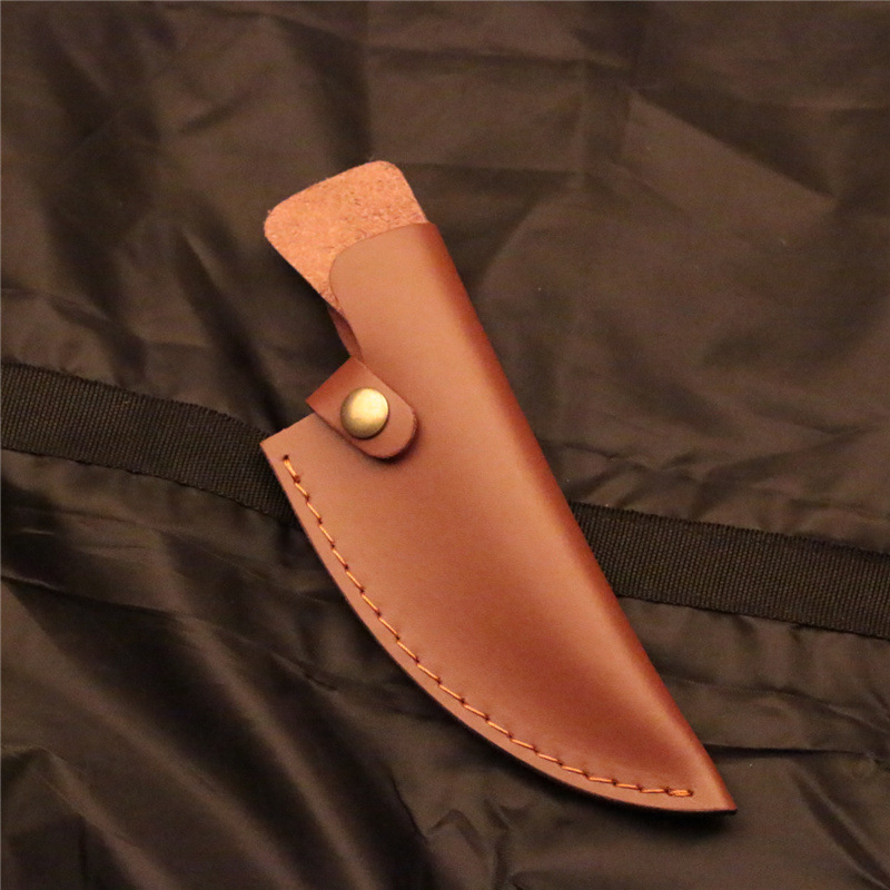 Outdoor knife sheath, genuine leather knife sheath, cowhide knife sheath, portable self-defense leather knife sheath, fruit knife blade protection undefined