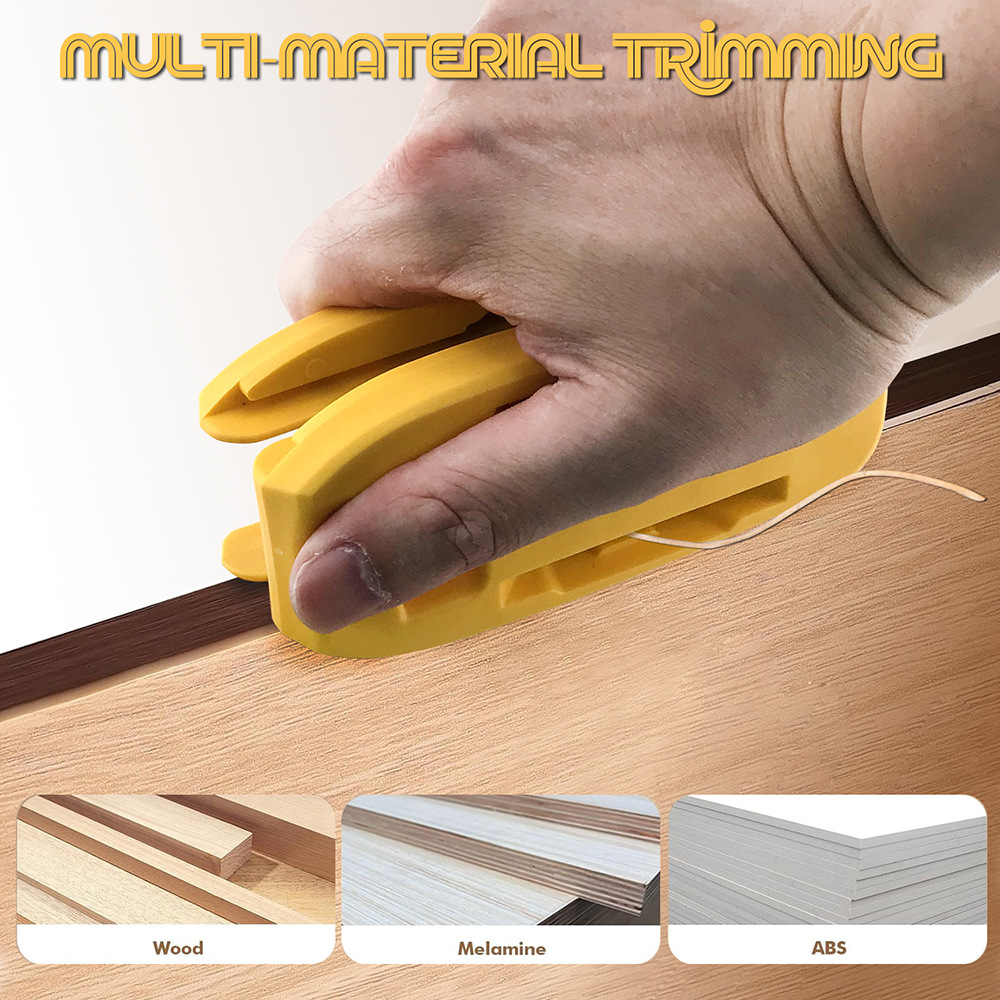 Three-in-one manual woodworking edge trimmer, right-angle woodworking planer, edge banding scraper, chamfering and rounding scraper Specification drawing