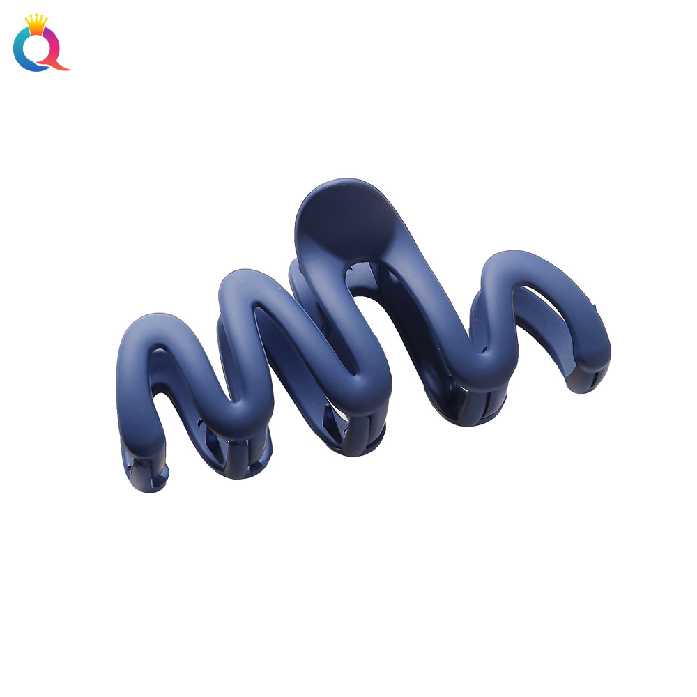 Qiyue matte high-end style hair clip, children's wave hair clip, shark clip, back of the head, updo hair clip, hair accessory and headwear wholesale Item Picture