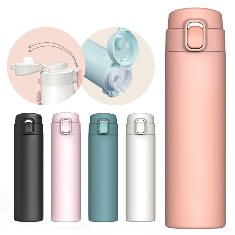 Simple bouncing lid insulated cup, 304 stainless steel water cup, car vacuum cup, gift macaron cup, available for consignment Item Picture