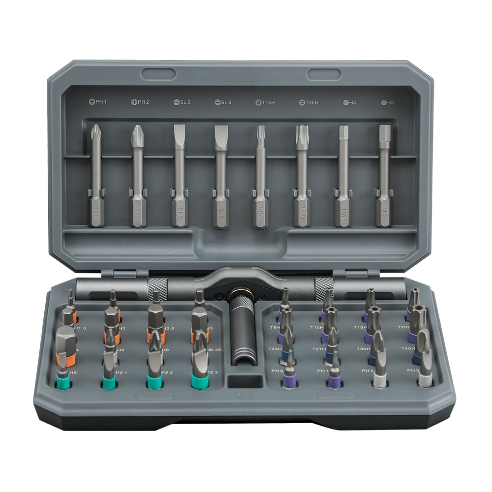 Cross-border 42-in-1 multi-purpose ratchet screwdriver, multi-functional S2 alloy steel quick screwdriver set gift undefined