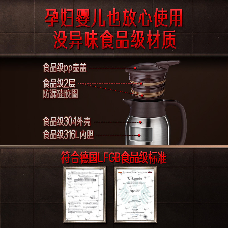 The 316L stainless steel 2L thermos, a hot water bottle, a thermos, a boiling water bottle and a thermos flask are all bestsellers on Douyin Specification drawing