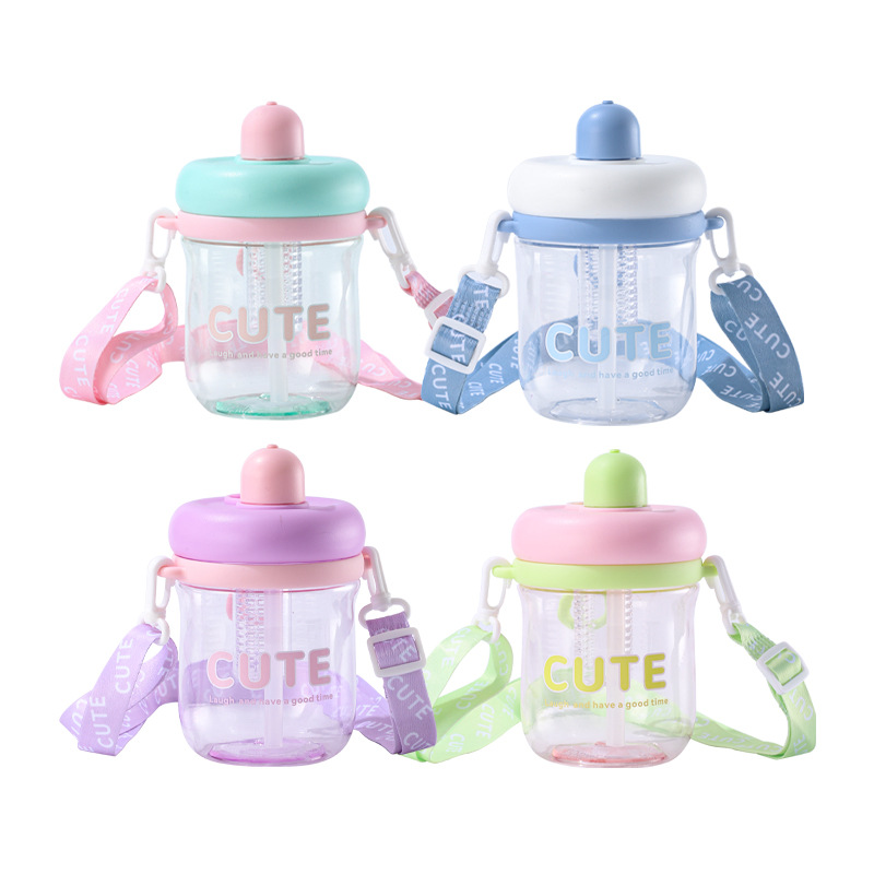 Summer plastic cups, student couples, high appearance level straw cups, flower tea cups, portable and small gifts, customized plastic water cups Item Picture