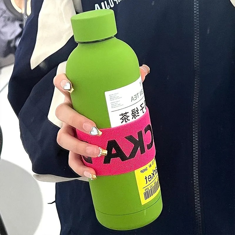 Simple and high-appearance-level large-capacity insulated cup, 500ml, 304 stainless steel water cup for men and women, portable, ins campus Specification drawing