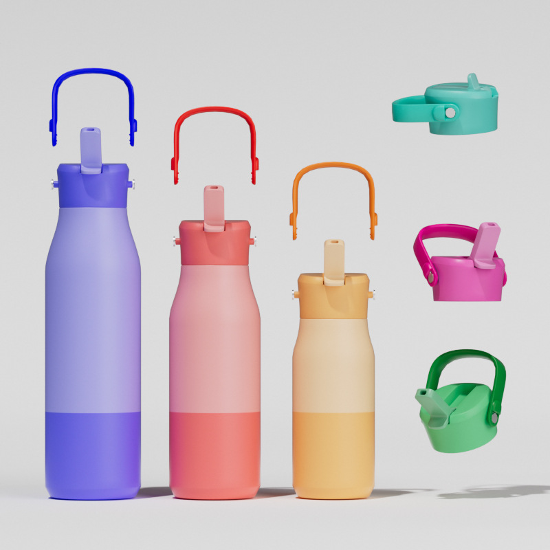 New unique private mold cross-border best-selling insulated cup, 304 stainless steel insulated water cup, personalized detachable handle cup full figure
