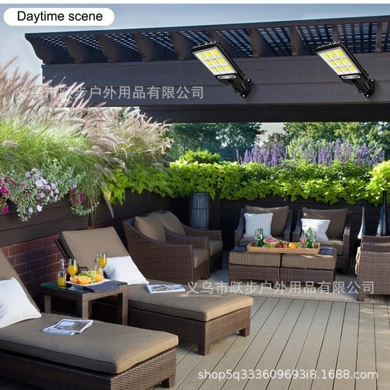 Cross-border new outdoor solar waterproof street lamps, human-sensing wall lamps, garden villa emergency lights, corridor lights Application Scenario