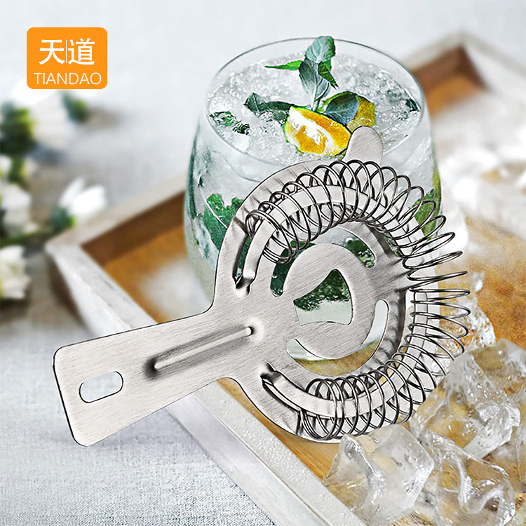Stainless steel ice filter, Julip filter, bar cocktail mixer, coffee and milk tea ice filter tool Specification drawing