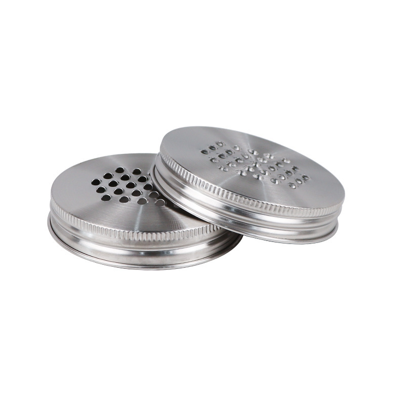 Amazon's best-selling 70mm diameter grated lid, 304 stainless steel lid, narrow-mouthed Mason can lid kitchenware Application Scenario