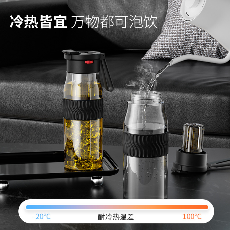 New magnetic elastic tea brewing cup, portable sports plastic cup, women's outdoor car quick-opening tea and water separation tea brewing cup at hand Application Scenario