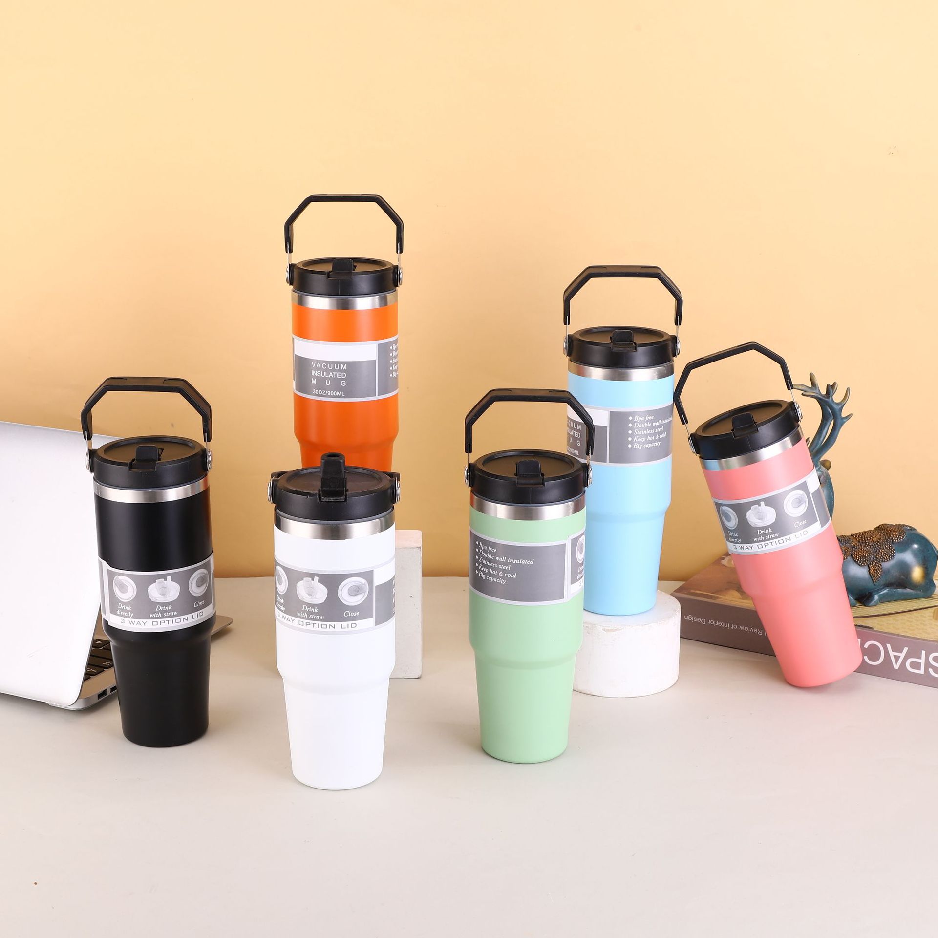 Cross-border 30oz and 20oz new portable ice cup, coffee cup, portable car cup, car 304 stainless steel cup Application Scenario