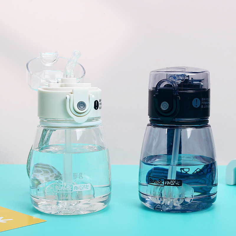 Korean version small, mini and cute children's straw cup, baby plastic cup, portable and carefully selected daily necessities water cup for women full figure