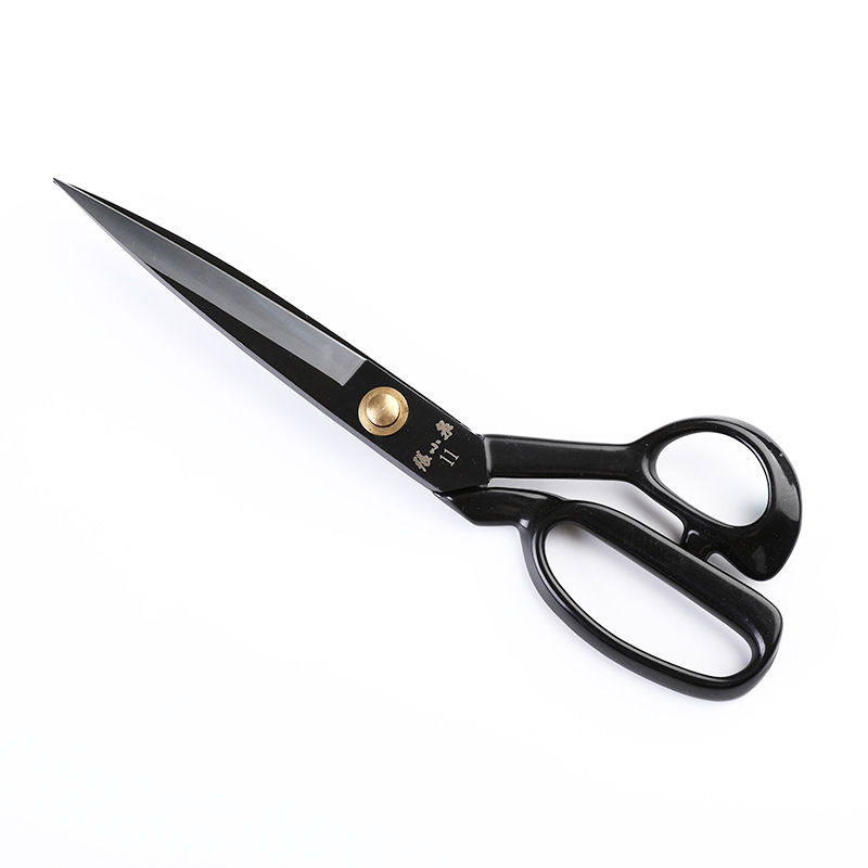 Zhang Xiaquan scissors, clothing large scissors, 9-12 inch fabric cutting and garment cutting industrial scissors, anti-rust black and white head tailor scissors details Picture