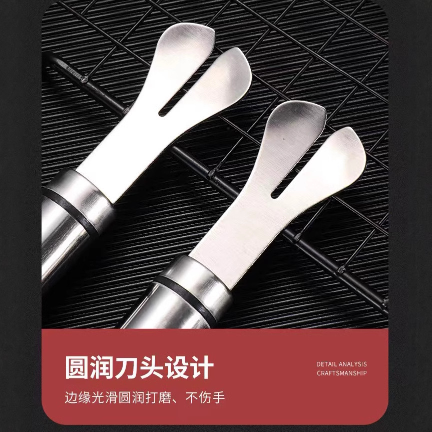 Pig large intestine oil scraping knife, chicken and duck intestine unblocking tool, intestine opening knife, fish intestine cutting knife, intestine breaking tool, special tool details Picture