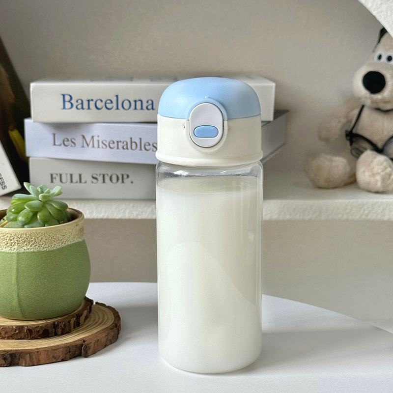 2024 Bouncing plastic cup Water cup for female office workers, new plastic ins with straw cup strap, compact and portable full figure