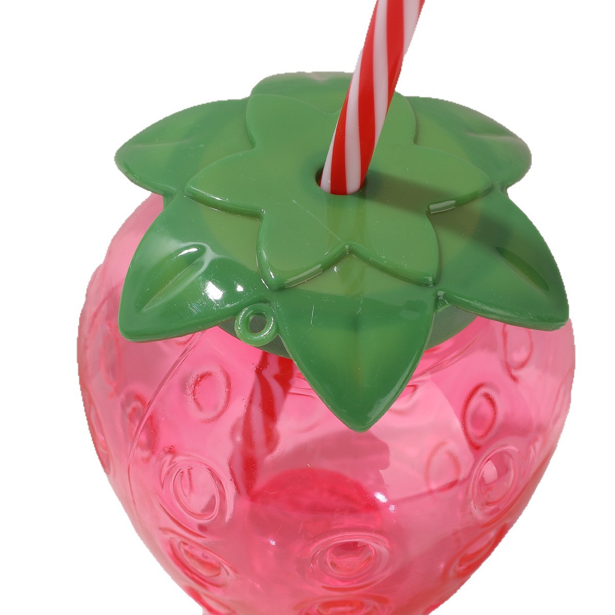 Factory direct sales of disposable plastic straw cups, popular milk tea and juice drink cups, creative shaped cups, strawberry cups Item Picture