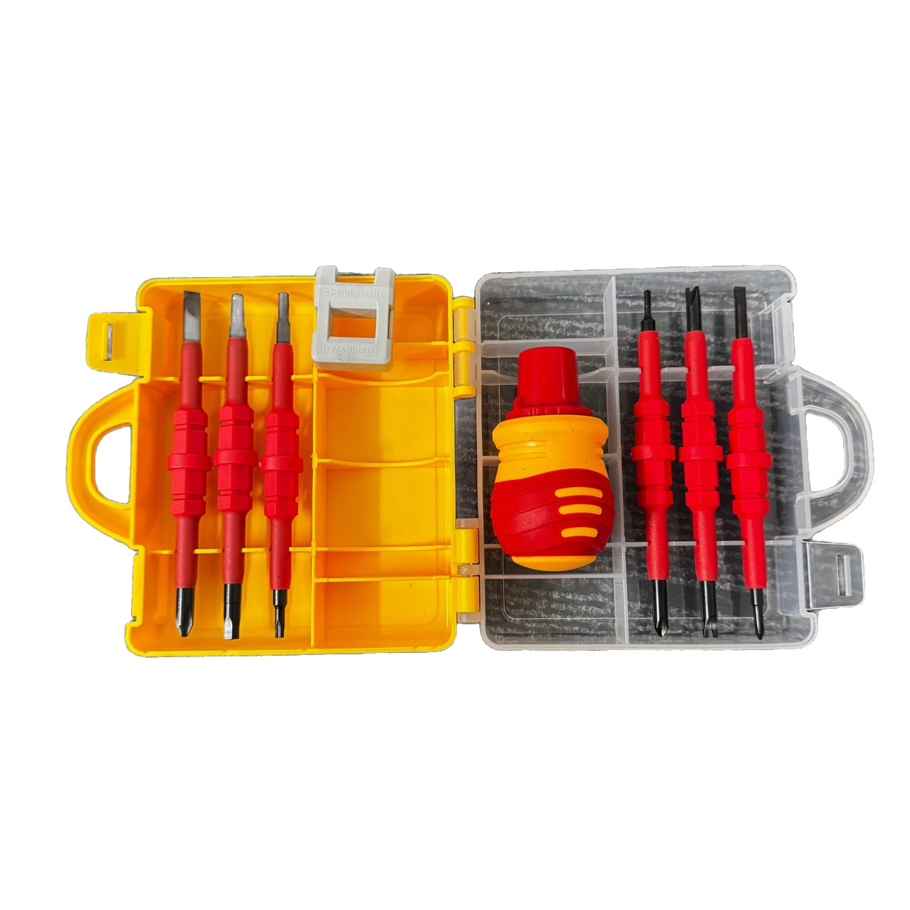 Bidirectional ratchet insulated 14-in-1 multi-functional screw special-shaped screwdriver, electrician insulated screwdriver tool set Item Picture