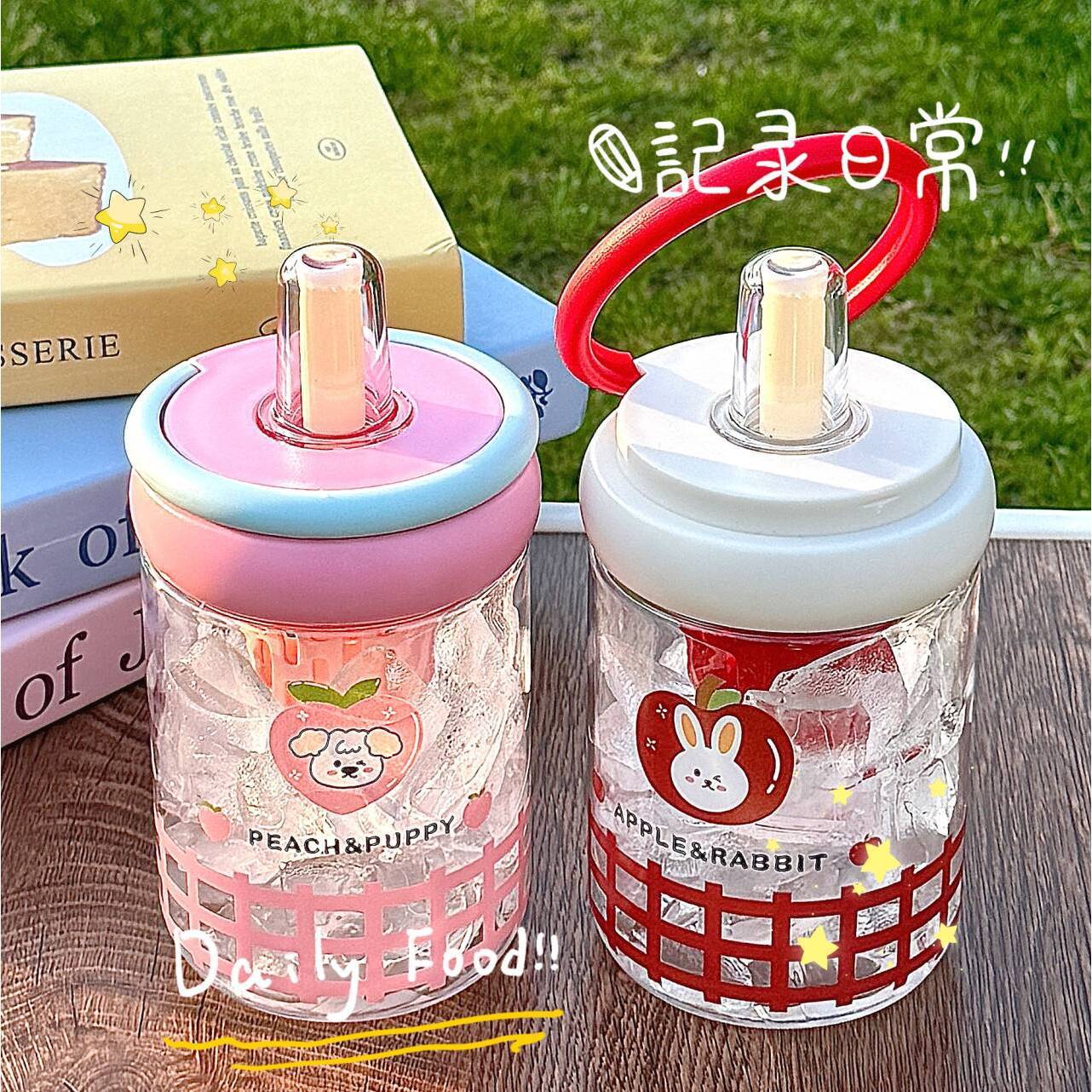 Large-capacity insulated cup 2025 new model for girls, high appearance level, tea-water separation straight cup, portable and cute student water cup details Picture