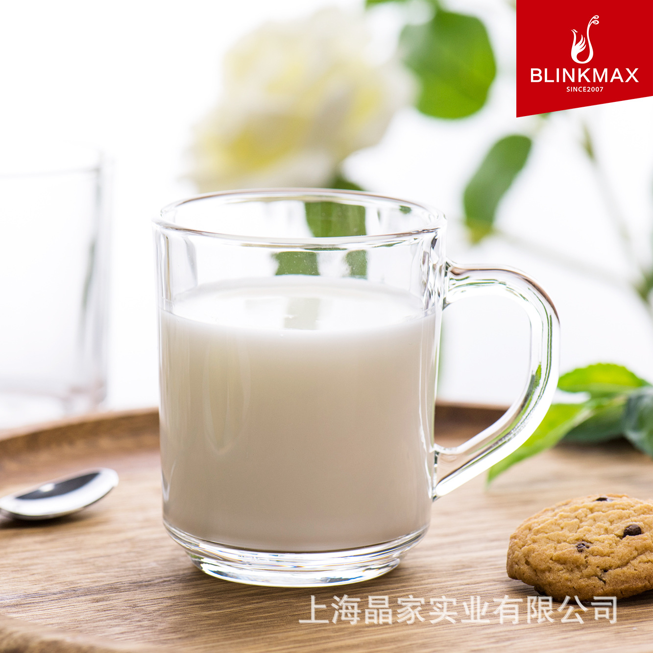 Lizun thickened transparent glass cups with handles, household heat-resistant water cups, tea cups and milk cups are available for wholesale with LOGO printing details Picture