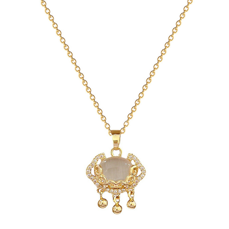 【 Titanium Steel 】 Longevity Lock Auspicious Cloud Ruyi Light Luxury Design Versatile Korean-style Instagram Niche Design Live-streaming necklace Item Picture