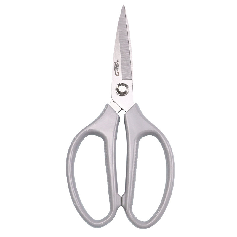 Juzheng Shengplastic-handled scissors, stainless steel practical kitchen scissors, scallion scissors, sharp office scissors Item Picture