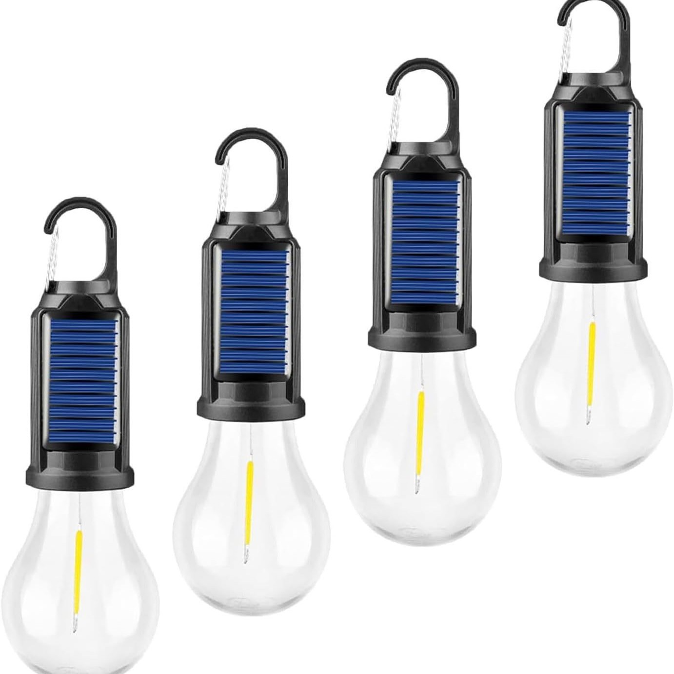 New solar charging bulb lamps, warm tungsten filament bulbs, outdoor tent camping lamps, ambient lamps, night market stalls Item Picture