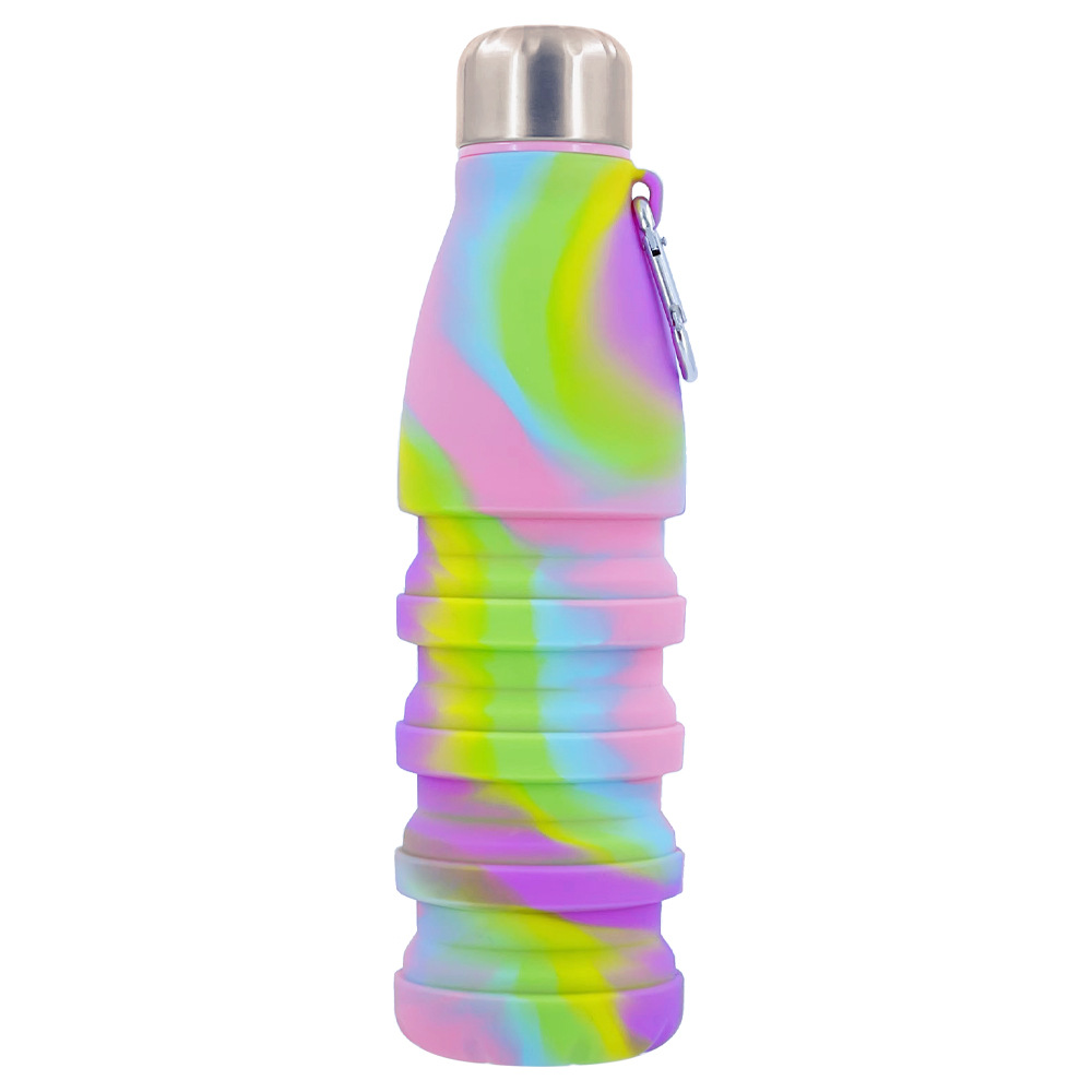 Amazon's new sports water bottle, a silicone collapsible cycling creative cup, is portable and retractable Item Picture